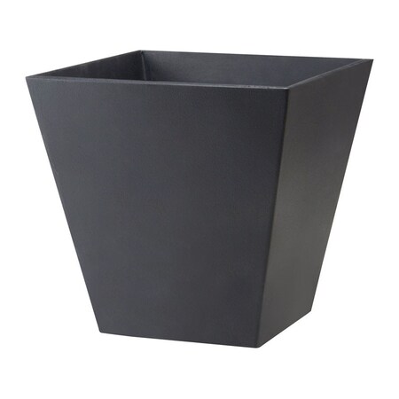 Novelty Planter Ella Sqr Blk 8" 35088